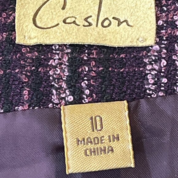 Caslon Purple Black Plaid Straight Skirt Women’s 10 Work Preppy - Picture 5 of 6